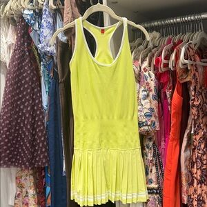 Wilson Neon Yellow Athletic Midi Dress